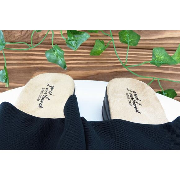 Great Northwest Sz 9 M Black Slide Fabric Women Sandals Sheryl - Picture 3 of 7